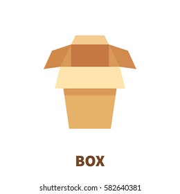 Box  icon or logo in modern flat style. High quality pictogram for web site design and mobile apps. Vector illustration on a white background.