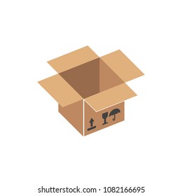 Box icon or logo in modern line style. High quality black outline pictogram for web site design and mobile apps. Vector illustration on a white background.