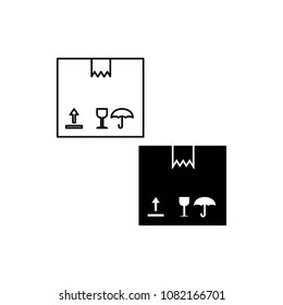 Box icon or logo in modern line style. High quality black outline pictogram for web site design and mobile apps. Vector illustration on a white background.