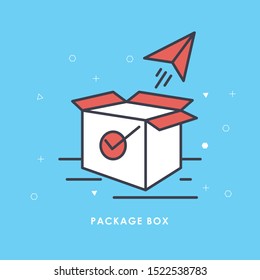 
Box icon or logo in modern line style. High quality black outline pictogram for web site design and mobile apps. Vector illustration on a white background