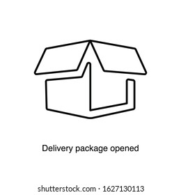 Box icon or logo in modern line style. High quality black outline pictogram for web site design and mobile apps. Vector illustration on a white background.