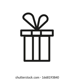 Box icon or logo in modern line style. High quality black outline pictogram for web site design and mobile apps. Vector illustration on a white background.