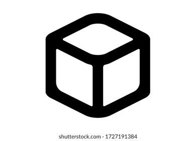 Box icon or logo in modern line style. High quality black outline pictogram for web site design and mobile apps. Vector illustration on a white background.