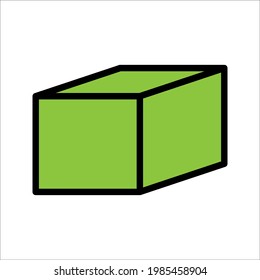 Box icon or logo in modern line style. High quality black outline pictogram for web site design and mobile apps. Vector illustration on a white background.