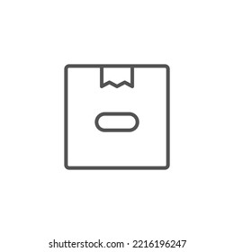 Icono de caja o logotipo en línea moderna. Pictograma negro de alta calidad para diseño de sitios web y aplicaciones móviles. Ilustración vectorial en un fondo blanco.