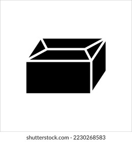 Icono de caja o logotipo en línea moderna. Ilustración vectorial en un fondo blanco.
