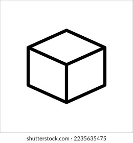 Icono de caja o logotipo en línea moderna. Ilustración vectorial en un fondo blanco.