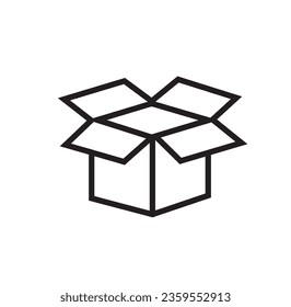 Box icon or logo in modern line style vector illustration