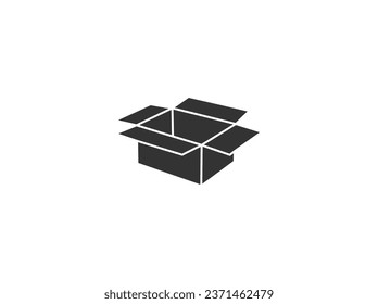Box icon or logo in modern line style. High quality black outline pictogram for web site design and mobile apps. Delivery package, parcel box. Line and flat style design. isolated on white background.