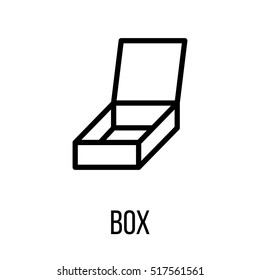 Box icon or logo in modern line style. High quality black outline pictogram for web site design and mobile apps. Vector illustration on a white background.