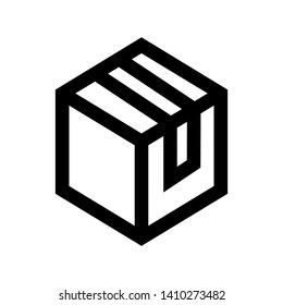 Box icon or logo in modern style. High quality for web site design and mobile apps. Vector illustration on a white background. - Vector

