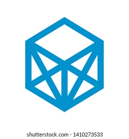 Box icon or logo in modern style. High quality for web site design and mobile apps. Vector illustration on a white background. - Vector
