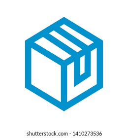 Box icon or logo in modern style. High quality for web site design and mobile apps. Vector illustration on a white background. - Vector
