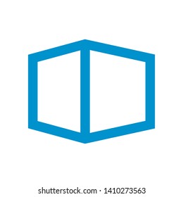 Box icon or logo in modern style. High quality for web site design and mobile apps. Vector illustration on a white background. - Vector
