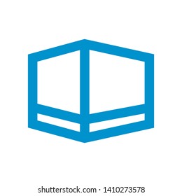 Box icon or logo in modern style. High quality for web site design and mobile apps. Vector illustration on a white background. - Vector
