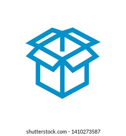 Box icon or logo in modern style. High quality for web site design and mobile apps. Vector illustration on a white background. - Vector
