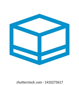 Box icon or logo in modern style. High quality for web site design and mobile apps. Vector illustration on a white background. - Vector
