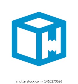 Box icon or logo in modern style. High quality for web site design and mobile apps. Vector illustration on a white background. - Vector
