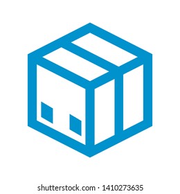 Box icon or logo in modern style. High quality for web site design and mobile apps. Vector illustration on a white background. - Vector
