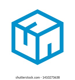 Box icon or logo in modern style. High quality for web site design and mobile apps. Vector illustration on a white background. - Vector
