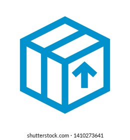 Box icon or logo in modern style. High quality for web site design and mobile apps. Vector illustration on a white background. - Vector
