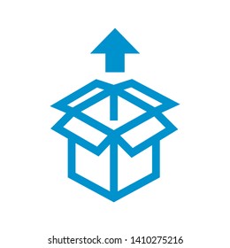 Box icon or logo in modern style. High quality for web site design and mobile apps. Vector illustration on a white background. - Vector
