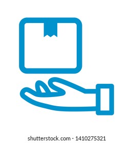 Box icon or logo in modern style. High quality for web site design and mobile apps. Vector illustration on a white background. - Vector
