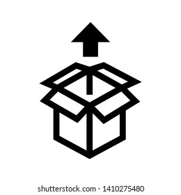 Box icon or logo in modern style. High quality for web site design and mobile apps. Vector illustration on a white background. - Vector
