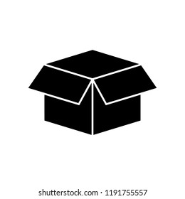 Box icon, logo on white background