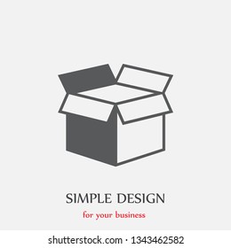Box icon  in modern linear style. High quality black outline image for your web - site design and mobile apps. Boxing vector illustration on a white background.