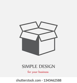 Box icon  in modern linear style. High quality black outline image for web - site design and mobile apps. Boxing vector illustration on a white background.