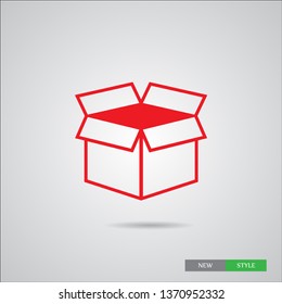 Box icon  in modern linear style. High quality black outline image for web site design and mobile apps. Boxing vector illustration on a white background.