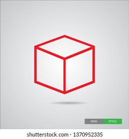 box icon  in modern linear style. High quality black  image for your web - site design and mobile apps. Boxing vector illustration on a white background.