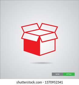 Box icon  in modern linear style. High quality black outline image for web - site design and mobile apps. Boxing vector illustration on a white background.