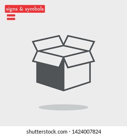 Box icon  in modern linear style. High quality black outline image for web - site design and mobile apps. Boxing vector illustration on a white background.