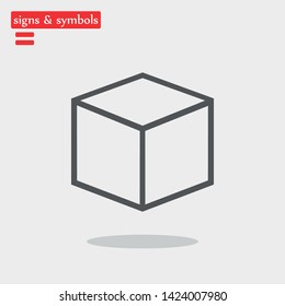 box icon  in modern linear style. High quality black  image for your web - site design and mobile apps. Boxing vector illustration on a white background.