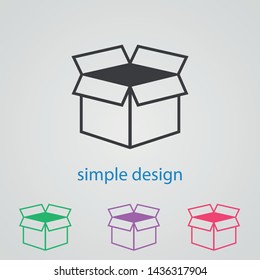 Box icon  in modern linear style. High quality black outline image for web site design and mobile apps. Boxing vector illustration on a white background.