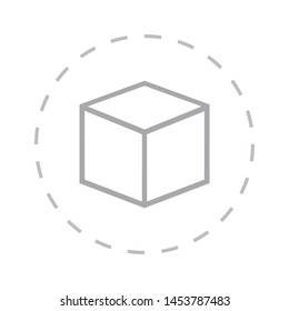 A box icon in modern linear style. Boxing vector illustration on a white background. The sign of a box. The symbol of a box.