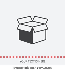 Box icon in modern linear style. High quality black outline image for web - site design and mobile apps. Boxing vector illustration on a white background. The sign of a box.