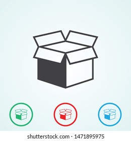 Box icon in modern linear style. High quality black outline image for web - site design and mobile apps. Boxing vector illustration on a white background. The sign of a box.