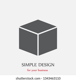 Box icon  in modern  style. Black  image for your web - site design and mobile apps. Boxing vector illustration.