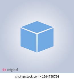 Box icon  in modern  style. Black  image for your web - site design and mobile apps. Boxing vector illustration.