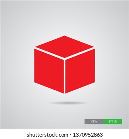 Box icon  in modern  style. Black  image for your web - site design and mobile apps. Boxing vector illustration.