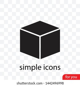 A box icon  in modern  style. Boxing vector illustration. The sign of a box. The symbol of a box.
