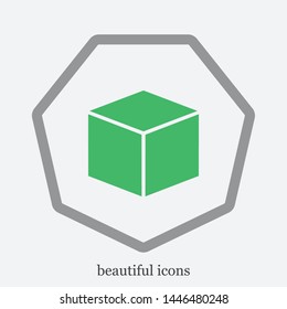 A box icon in modern style. Boxing vector illustration. The sign of a box. The symbol of a box.
