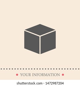 A box icon in modern style. Boxing vector illustration. The sign of a box. The symbol of a box.