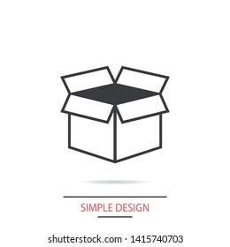 A box icon  in modern style. High quality black outline image for web site design and mobile apps. Boxing vector illustration on a white background.