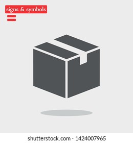 box icon  in modern  style. High quality black  image for your web - site design and mobile apps. Boxing vector illustration.