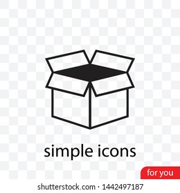A box icon  in modern style. High quality black outline image for web site design and mobile apps. Boxing vector illustration on a white background.