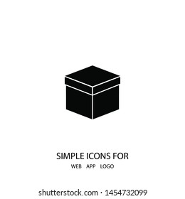 box icon in modern style. High quality black image for your web - site design and mobile apps. Boxing vector illustration on a white background.. The sign of a box. The symbol of a box.